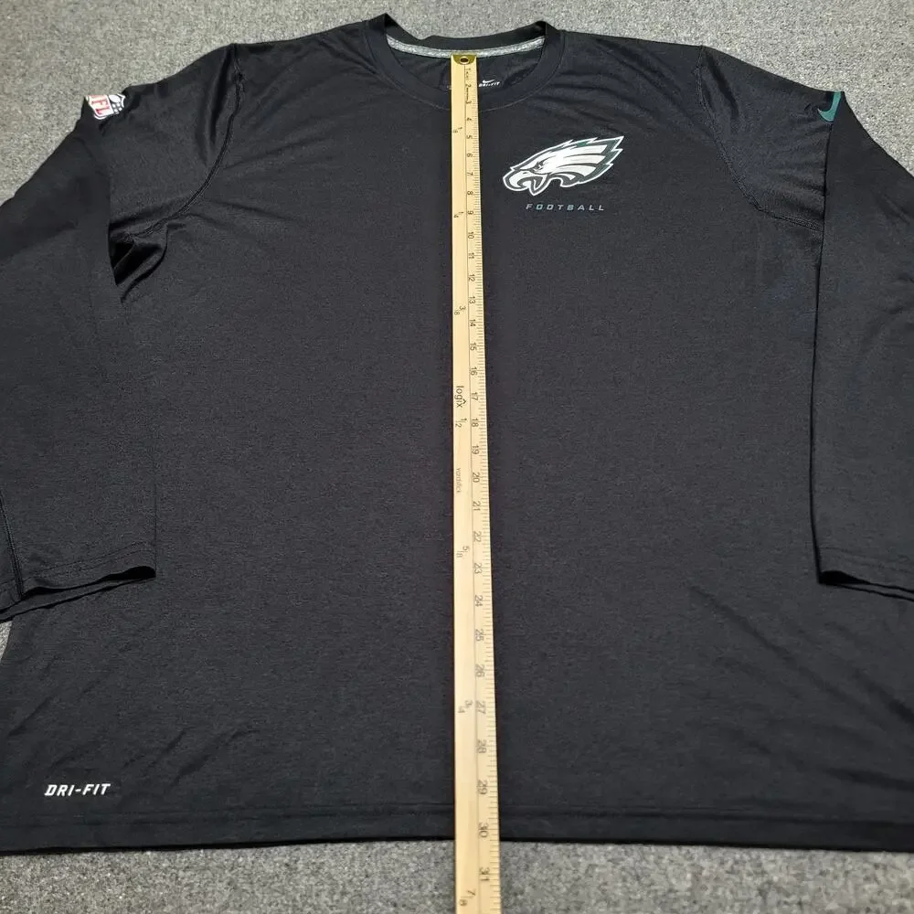 Nike Philadelphia Eagles Shirt Mens 2XL XXL Black NFL On Field Apparel Dri Fit
